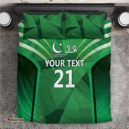 Pakistan Cricket Custom Bedding Set The Green Shirts with Sporty Pattern LT9