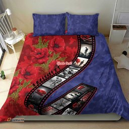 Personalised ANZAC Spirit 1915-2026 Filmstrip Tribute Bedding Set Lest We Forget 25 April LT9