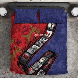 Personalised ANZAC Spirit 1915-2026 Filmstrip Tribute Bedding Set Lest We Forget 25 April LT9