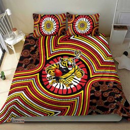 Richmond Football Club Bedding Set Indigenous Monochrome Dot Art Mascot Style TS04