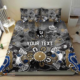 Personalized Collingwood Magpies Bedding Set Aboriginal Dot Painting Graffiti Style TS04