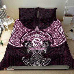 Personalized Manly Warringah Sea Eagles Bedding Set Polynesian Tribal Pattern Style TS04