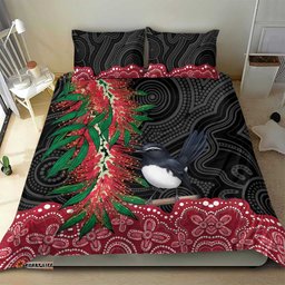 Willie wagtail Australia Bedding Set Aussie Bottlebrushes Aboriginal Art LT14