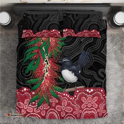 Willie wagtail Australia Bedding Set Aussie Bottlebrushes Aboriginal Art LT14