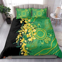 Australia Golden Wattle Bedding Set Aussie Native Flowers Indigenous Art LT14