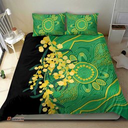 Australia Golden Wattle Bedding Set Aussie Native Flowers Indigenous Art LT14