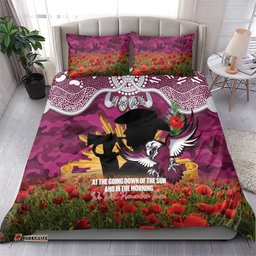 Personalised Sea Eagles Rugby ANZAC Day Bedding Set Last Post Poppy We Will Remember Them LT14