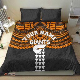 Personalized GWS Giants Bedding Set Polynesian Tribal Pattern Heritage Football TS04