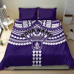 Personalized Fremantle Dockers Bedding Set Polynesian Tribal Pattern Heritage Football TS04