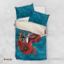 Port Power ANZAC Personalised Bedding Set Lest We Forget Poppy Camo LT9