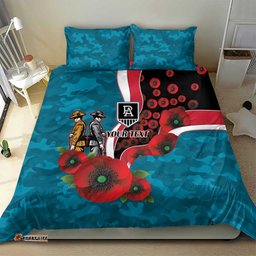 Port Power ANZAC Personalised Bedding Set Lest We Forget Poppy Camo LT9
