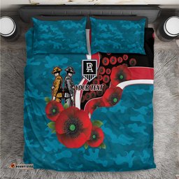 Port Power ANZAC Personalised Bedding Set Lest We Forget Poppy Camo LT9