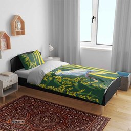 White Cockatoo and Golden Wattle Bedding Set Australian Native Bird LT9