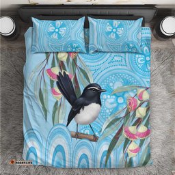 Willie wagtail Australia Bedding Set Eucalyptus Blossoms Aboriginal Art LT14