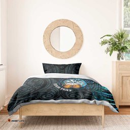 Personalized New Zealand Darts Beer Bedding Set Paua Shell Aotearoa Maori Tattoo LT14