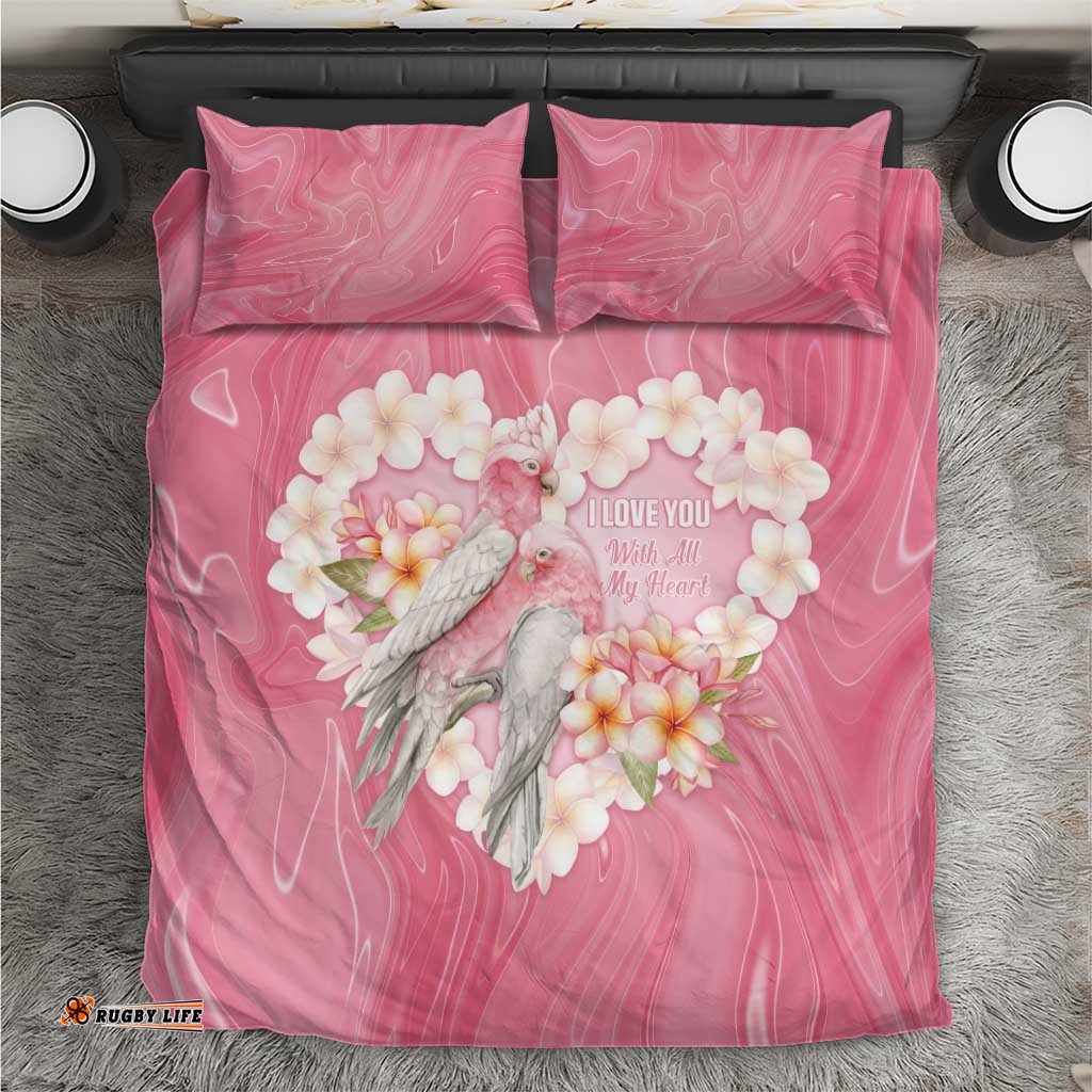 Pink Galah Australia Valentine's Day Bedding Set I Love You With All My Heart LT14