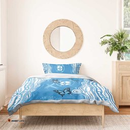 World Diabetes Day Australia Bedding Set Blue Ribbon Butterfly Aboriginal Art LT14