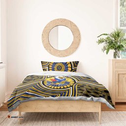 West Coast Eagles Bedding Set Indigenous Monochrome Dot Art Mascot Style TS04
