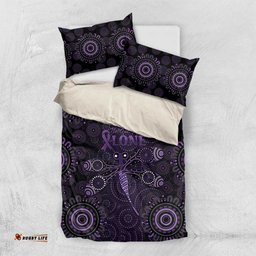Purple Dragonfly Aboriginal of Hope Bedding Set Australian Epilepsy Awareness LT9