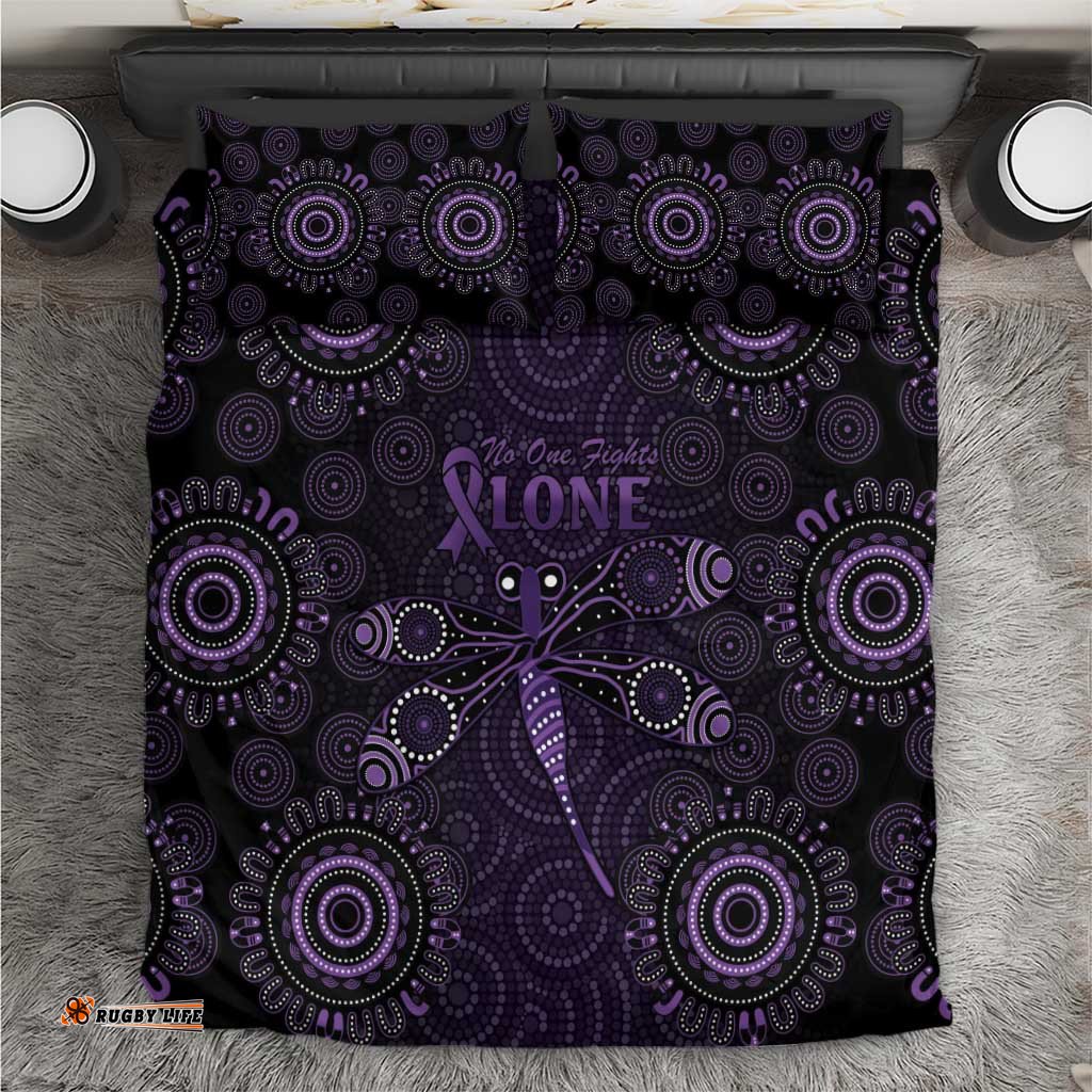 Purple Dragonfly Aboriginal of Hope Bedding Set Australian Epilepsy Awareness LT9