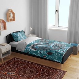 Personalised NAIDOC Week 50 Years Deadly Always Bedding Set Teal Aboriginal Artwork Dot Painting LT9