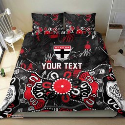 Personalized St Kilda Saints Bedding Set Aboriginal Dot Painting Graffiti Style TS04