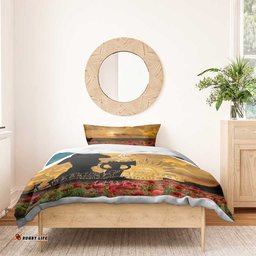 Wallabies ANZAC Day Bedding Set Last Post Poppy Lest We Forget LT14
