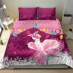 Pink Cockatoo Australia Christmas Bedding Set Grevillea Eucalyptus Blossoms LT14