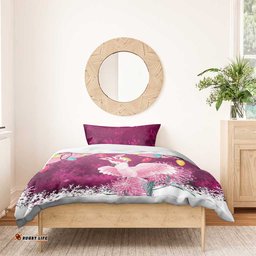 Pink Cockatoo Australia Christmas Bedding Set Grevillea Eucalyptus Blossoms LT14