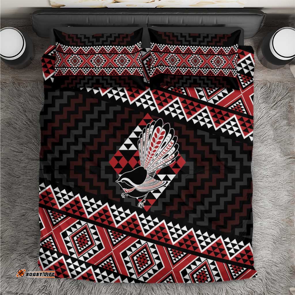 Taniko Aotearoa Bedding Set Poutama Mix Piwakawaka LT7