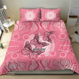 Personalized Pink Butterfly Spirit Bedding Set Australias Breast Cancer Awareness LT9