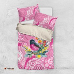 Pink Robin Aboriginal Inspired Bedding Set LT9