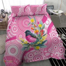 Pink Robin Aboriginal Inspired Bedding Set LT9