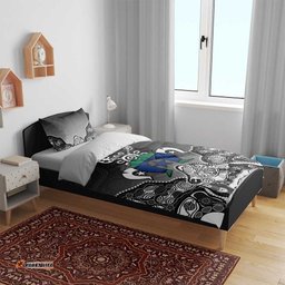 Torres Strait Islander Flag Bedding Set Dhari Indigenous Dotwork Pattern Art TS04