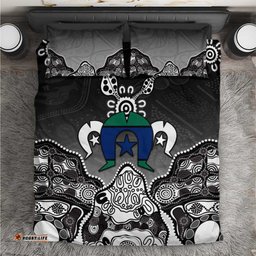 Torres Strait Islander Flag Bedding Set Dhari Indigenous Dotwork Pattern Art TS04
