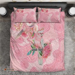 Personalized Pink Galah Fight for Hope and Healing Bedding Set Australias Breast Cancer Awareness LT9