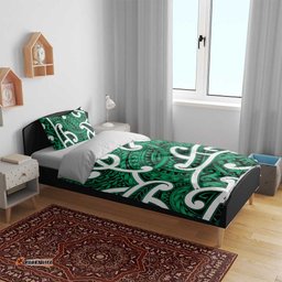 Aotearoa Maori Kowhaiwhai Bedding Set Kakariki Puhoro and Patiki LT9