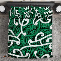 Aotearoa Maori Kowhaiwhai Bedding Set Kakariki Puhoro and Patiki LT9