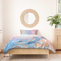 Aussie NAIDOC Week Pastel Bedding Set Dreaming Whales LT7