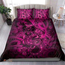 Aotearoa Maori Hei Tiki Bedding Set Mawhero Kowhaiwhai Puhoro Motif LT9