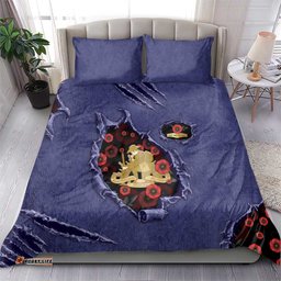 ANZAC Day Bedding Set Poppy Flowers Ripped Fabric Effect DT05