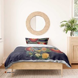 Aussie Honeyeaters Banksia Flowers Bedding Set Aboriginal Dots Painting LT9