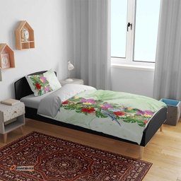 Aussie Budgies Blue And Green Tropical Birds Bedding Set LT9