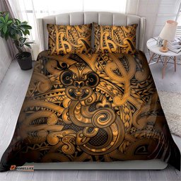 Aotearoa Maori Hei Tiki Bedding Set Koura Kowhaiwhai Puhoro Motif LT9
