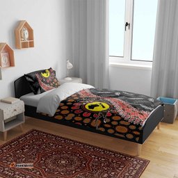 Aotearoa and Australia Bedding Set Maori Koru Ferns With Aboriginal Kangaroo LT03