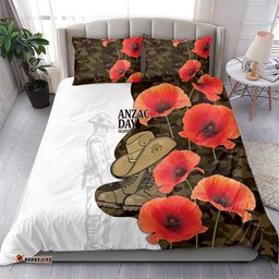 Australia ANZAC Day Bedding Set Boots And Slouch Hat Lest We Forget LT14
