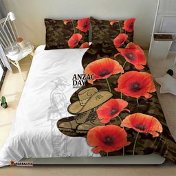 Australia ANZAC Day Bedding Set Boots And Slouch Hat Lest We Forget LT14