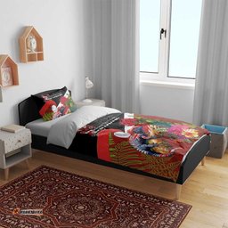Aotearoa Toitu Te Tiriti Bedding Set Waitangi-Honour The Treaty NZ Tuatara and Plants LT03