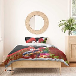 Aotearoa Toitu Te Tiriti Bedding Set Waitangi-Honour The Treaty NZ Tuatara and Plants LT03