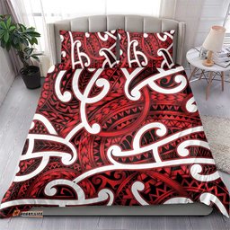 Aotearoa Maori Kowhaiwhai Bedding Set Whero Puhoro and Patiki LT9